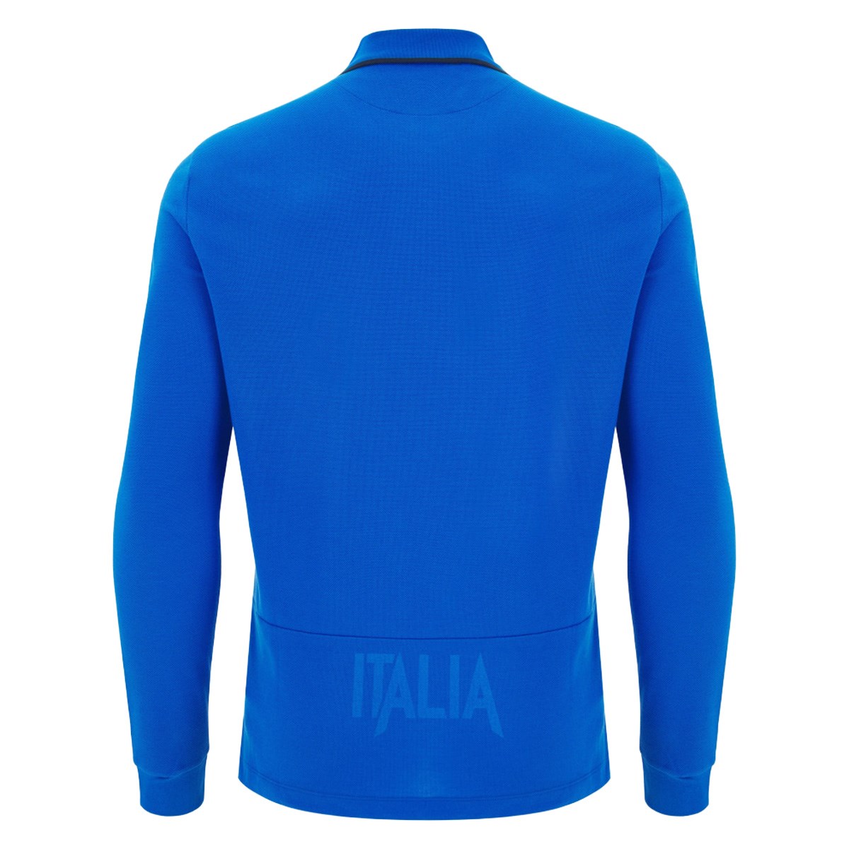 Italy Mens Home Cotton Rugby Shirt 26/27 Blue - Front View