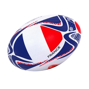 Rugby World Cup 2027 Gilbert France Flag Rugby Ball - Front View