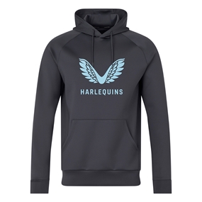 Harlequins Presentation Hoodie 25/26 Ebony - Front