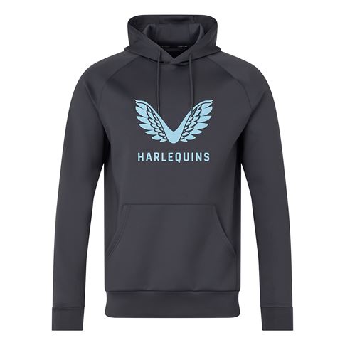 Harlequins Presentation Hoodie 25/26 Ebony - Front