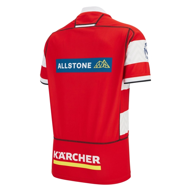 Gloucester Mens Home Rugby Shirt 25/26 Red - Back