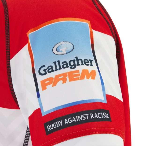 Gloucester Mens Home Rugby Shirt 25/26 Red - Gallagher Premiership Sponsor