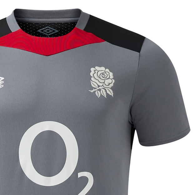 England Kids Gym T-Shirt - Grey - 2025 - RFU Rose