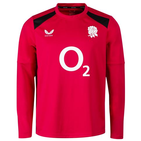 England Adults Contact Drill Top 26/27 Persian Red - Front View