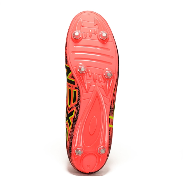 Oxen Kids Meta X 6S Soft Ground Rugby Boots Orange Blaze - Soleplate