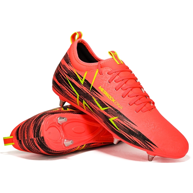 Oxen Kids Meta X 6S Soft Ground Rugby Boots Orange Blaze - Front