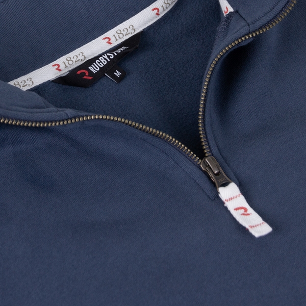 France 1906 Quarter Zip Sweatshirt - Petrol Blue