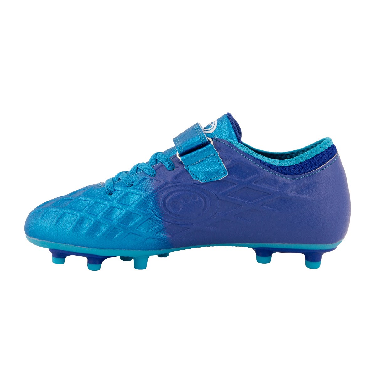 Optimum Kids Ignisio Easy Fasten Moulded Stud Firm Ground Boots – Blue
