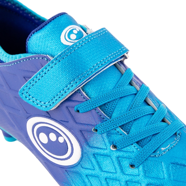 Optimum Kids Ignisio Easy Fasten Moulded Stud Firm Ground Boots - Blue