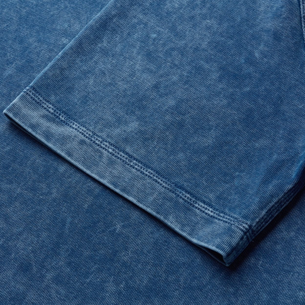mens heritage t-shirt blue - detail