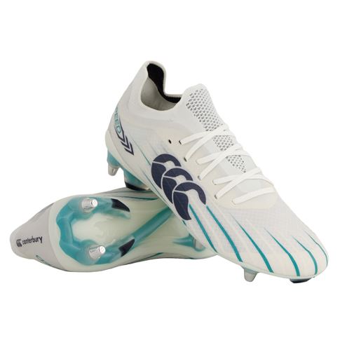 Canterbury Adults Speed Falcon 2.0 Elite Soft Ground Rugby Boots White - Front View