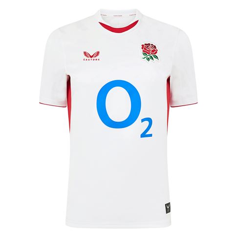 England Womens Home Red Roses Rugby Shirt 25/26 White - Front