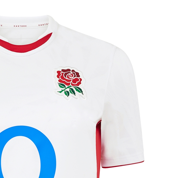 England Womens Home Red Roses Rugby Shirt 25/26 White - RFU Rose