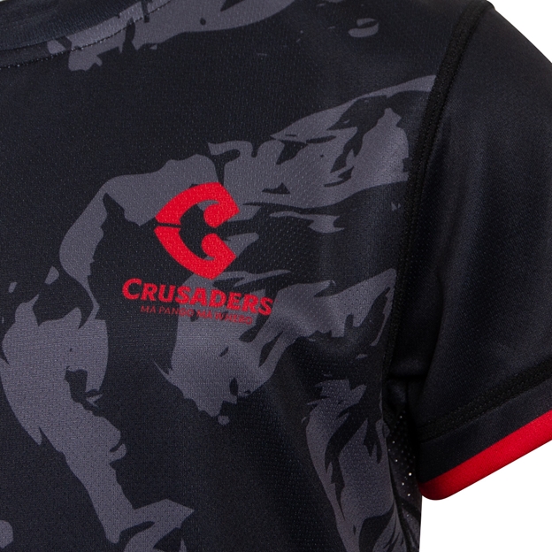 Crusaders Kids Pro Training T-Shirt Black 2025 - Logo