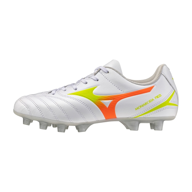 Mizuno Kids Monarcida Neo III Select Firm Ground Rugby Boots White - Outstep View