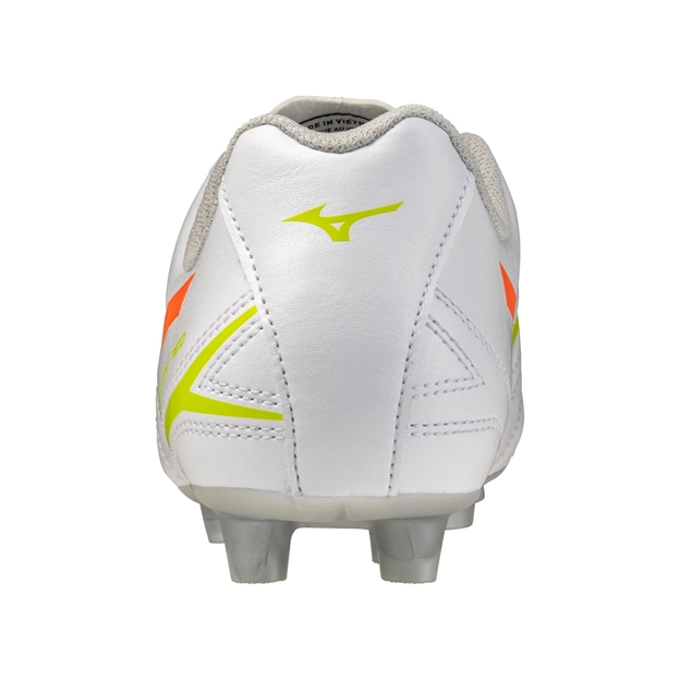 Mizuno Kids Monarcida Neo III Select Firm Ground Rugby Boots White - Heel View