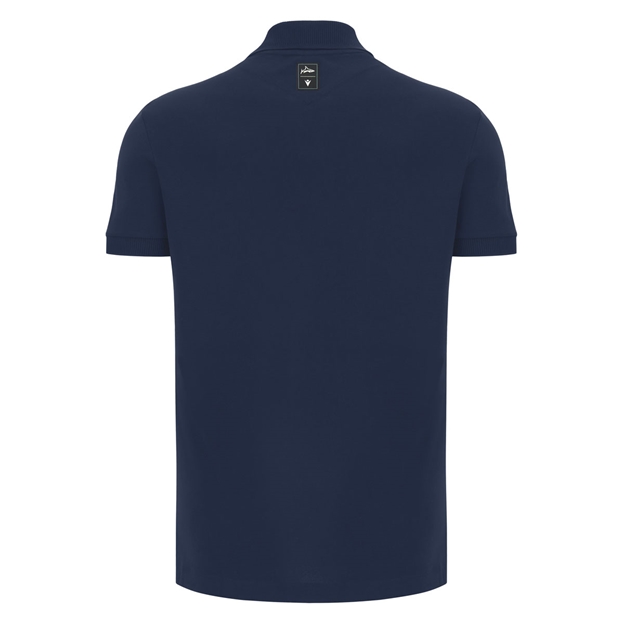 Sale Sharks Mens Travel Polo 26/27 Navy - Back View