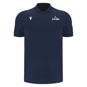 Sale Sharks Mens Travel Polo 26/27 Navy - Front View