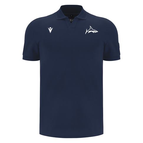 Sale Sharks Mens Travel Polo 26/27 Navy - Front View