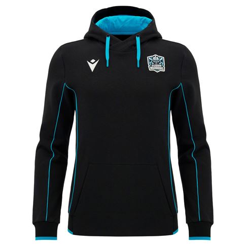 Glasgow Warriors Mens Travel Hoodie 26/27 Black - Front View