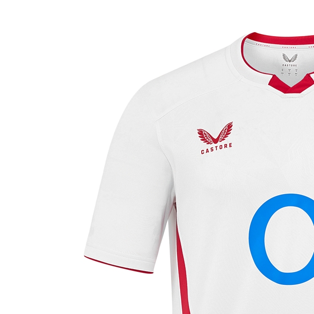 Womens World Cup Champions England Mens Home Rugby Shirt White - Castore Logo