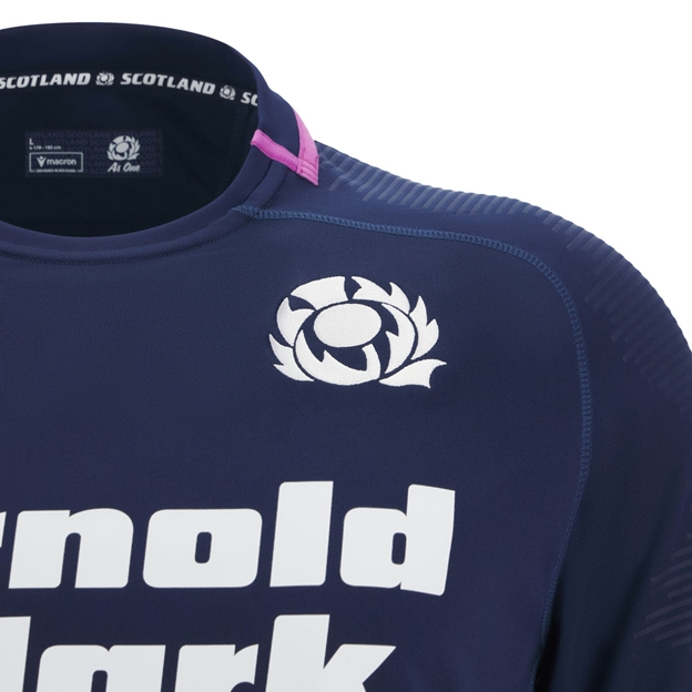 Scotland Mens Home Rugby Shirt 25/26 Navy - SRU Thistle embroidery on chest