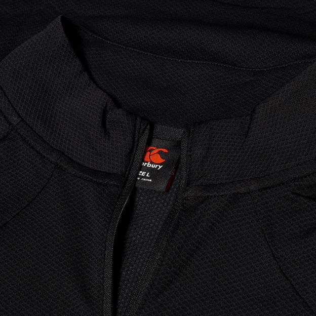 Canterbury Mens Tempo Quarter Zip Training Top Black - Collar