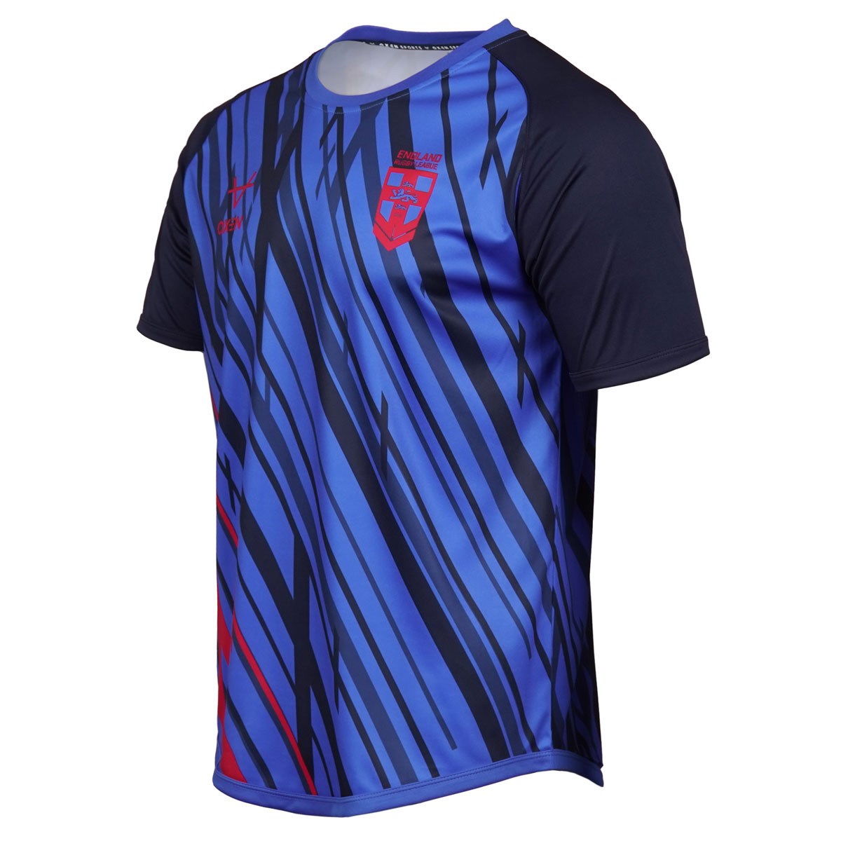 England Mens Rugby League World Cup Warm Up T-Shirt 2026 Navy - Front View