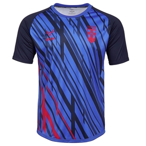 England Mens Rugby League World Cup Warm Up T-Shirt 2026 Navy - Front View