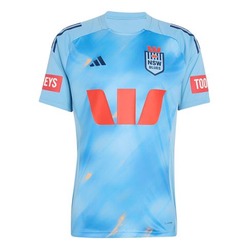 New South Wales Blues Mens Performance T-Shirt 26/27 Light Blue - Front View