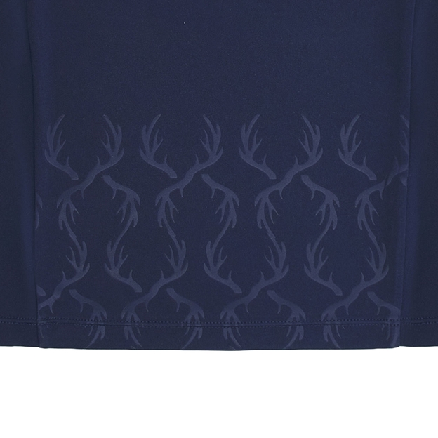 Scotland Infants Home Rugby Shirt 26/27 Navy and Sand - Stag Pattern Close-up