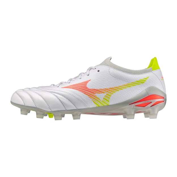 Mizuno Adults Morelia Neo V β Pro Firm Ground Rugby Boots White - Outstep View