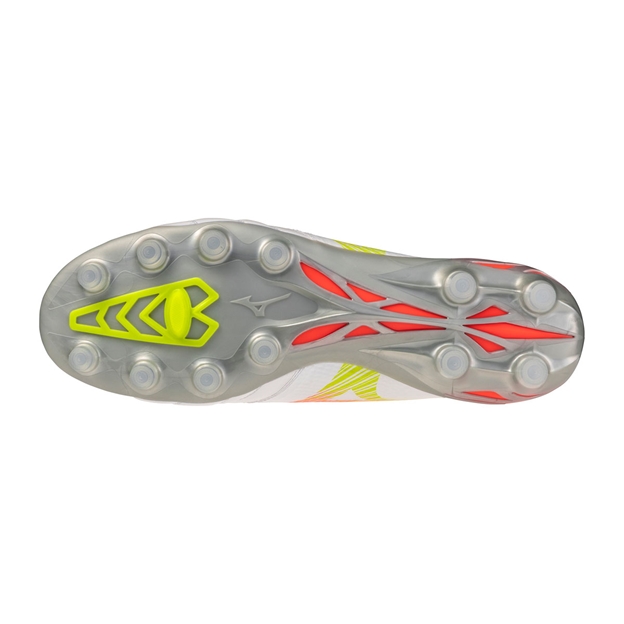 Mizuno Adults Morelia Neo V β Pro Firm Ground Rugby Boots White - Soleplate View