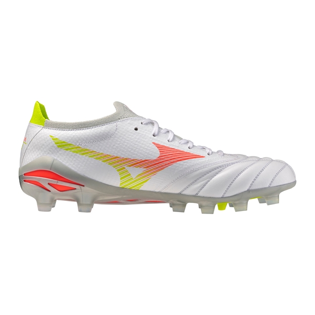 Mizuno Adults Morelia Neo V β Pro Firm Ground Rugby Boots White - Instep View