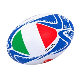 Rugby World Cup 2027 Gilbert Italy Flag Rugby Ball - Front View
