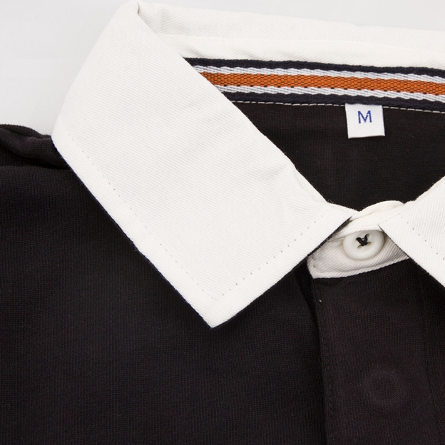 New Zealand Heavyweight Vintage Rugby Shirt L/S - Collar