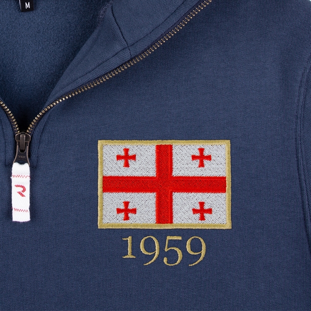Georgia 1959 Quarter Zip Sweatshirt - Petrol Blue