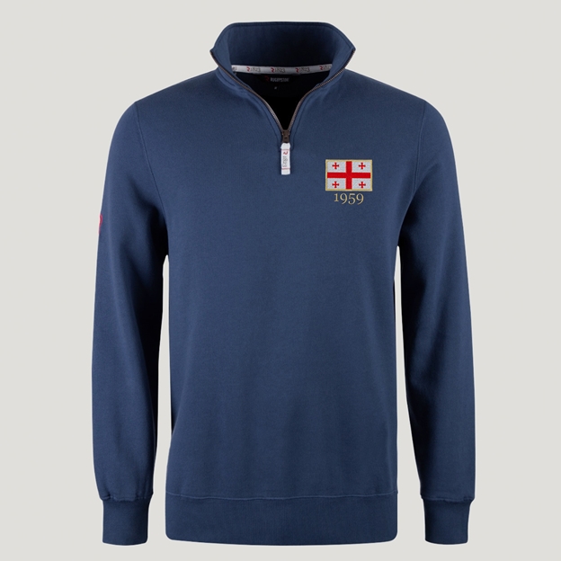 Georgia 1959 Quarter Zip Sweatshirt - Petrol Blue