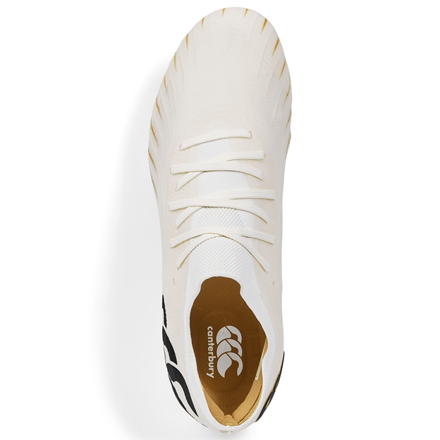 Canterbury Adults Speed Falcon Elite Soft Ground Rugby Boots - White - Top