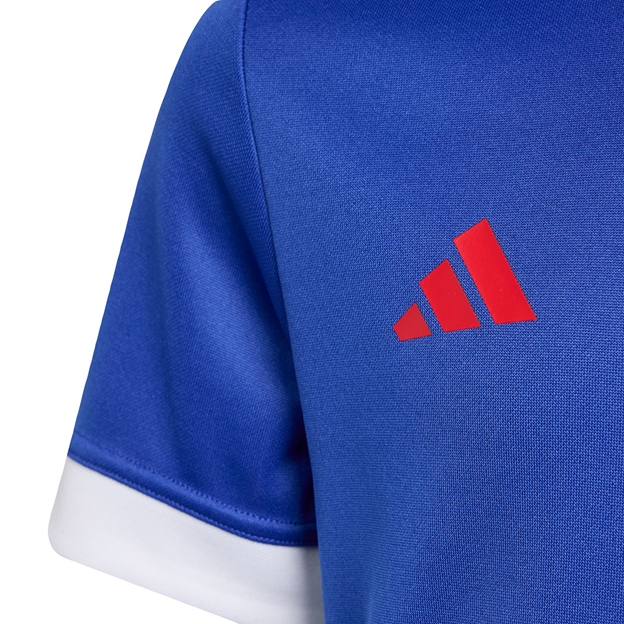 France Mens Home Supporters T-Shirt Lucid Blue 25/26 - Adidas logo close-up