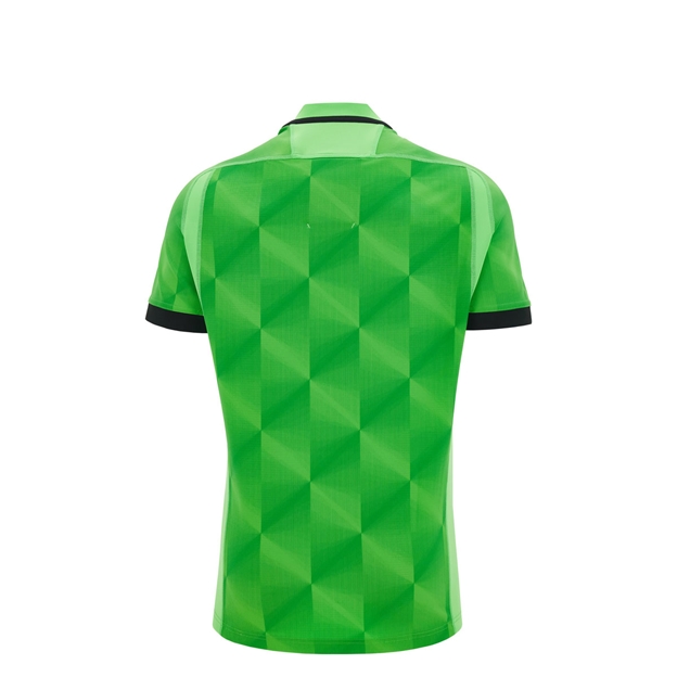 Wales Kids Training Rugby Shirt 26/27 Neon Green - Back View