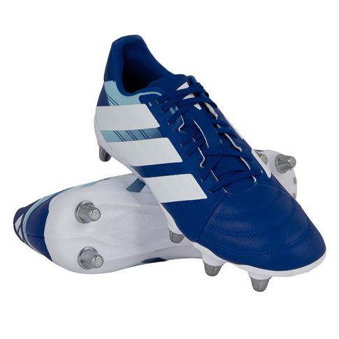 Adidas Adults Kakari Elite Soft Ground Rugby Boots Team Royal Blue - Front View