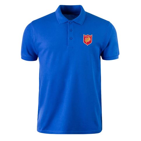 France Mens Classic Polo Shirt Royal - Front View