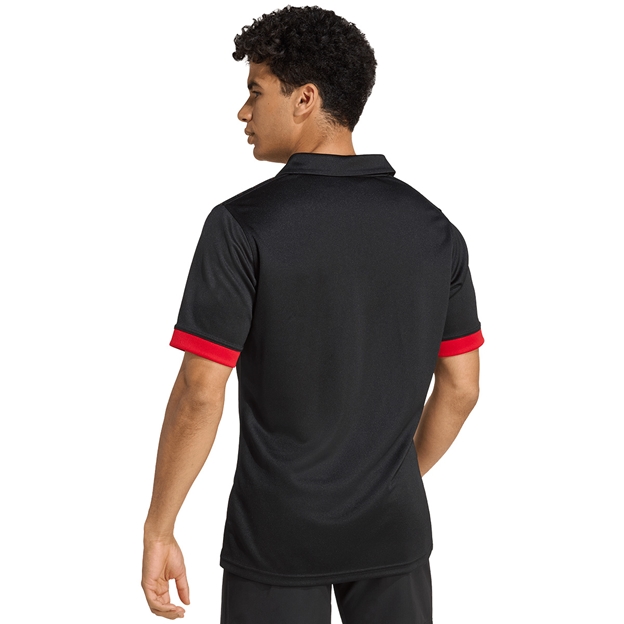Maori All Blacks Mens Home Rugby Shirt Short Sleeve Black 25/26 - Model Back