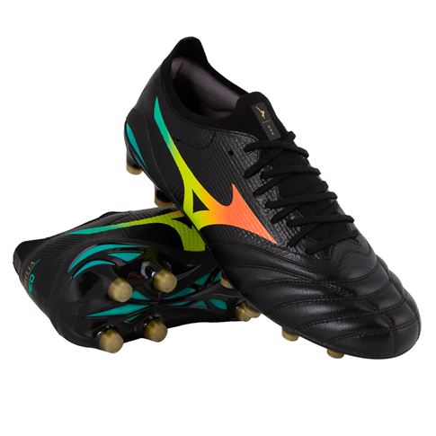 Mizuno Adults Morelia Neo V β Pro Firm Ground Rugby Boots Bright Black - Front View