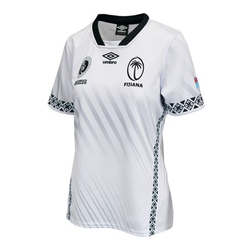 Fiji Womens WRWC 2025 Home Rugby Shirt White - Front