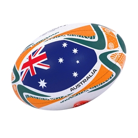 Rugby World Cup 2027 Gilbert Australia Flag Rugby Ball - Front View