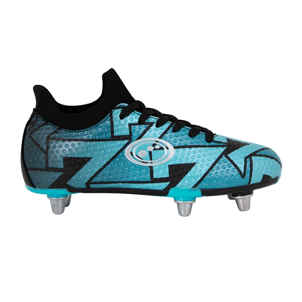 Optimum Kids Aztec Fly Knit Rugby Boot Blue - Outstep