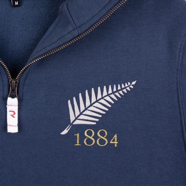 New Zealand 1884 Quarter Zip Sweatshirt - Petrol Blue