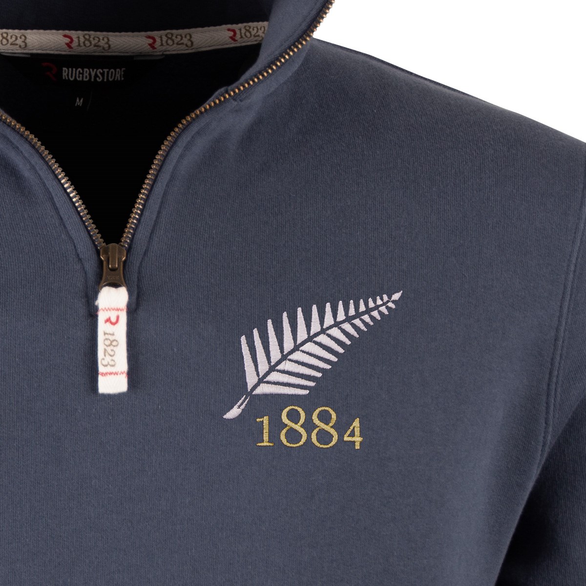 R1823 New Zealand 1884 Quarter Zip Top - Petrol Blue